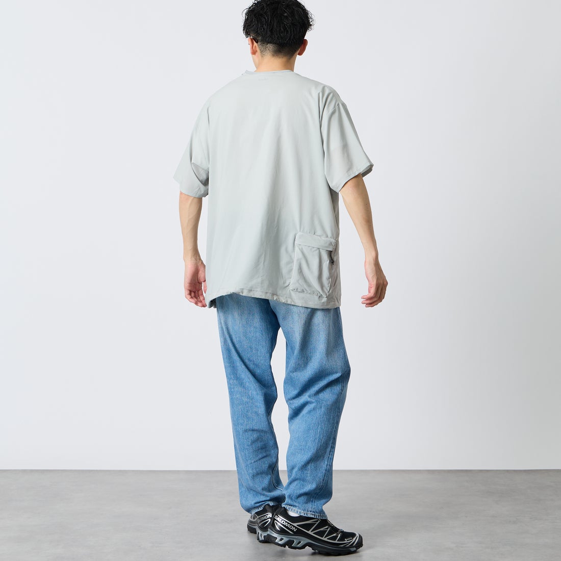 NANGA [ナンガ] PLC エクスカーションTシャツ [N2500-1P403A] I.GRY &&モデル身長：168cm 着用サイズ：M&&
