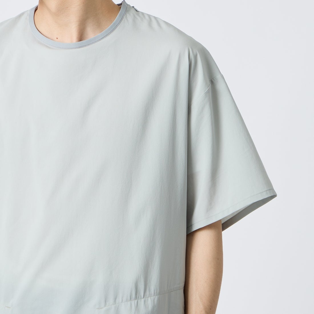NANGA [ナンガ] PLC エクスカーションTシャツ [N2500-1P403A] I.GRY &&モデル身長：168cm 着用サイズ：M&&