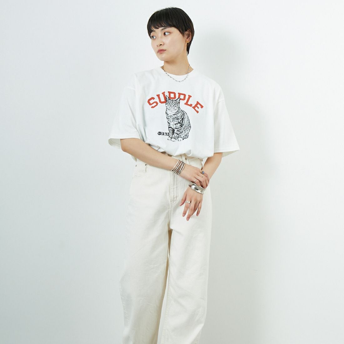 WHT CAT&&モデル身長：160cm 着用サイズ：F&&