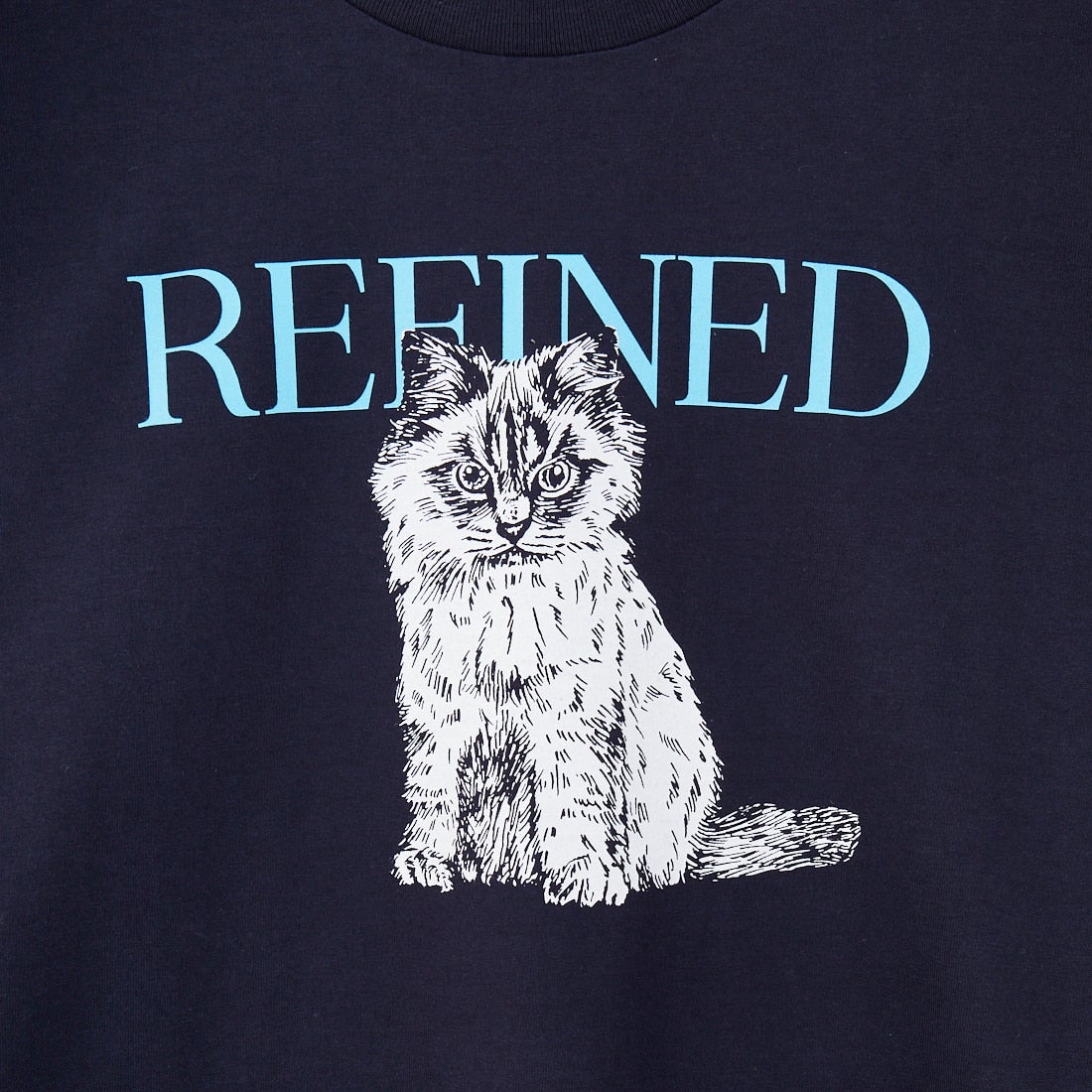 SCREEN STARS [スクリーンスターズ] 別注 ドッグ&キャットプリントTシャツ [2522-SSIN-JF] NVY CAT