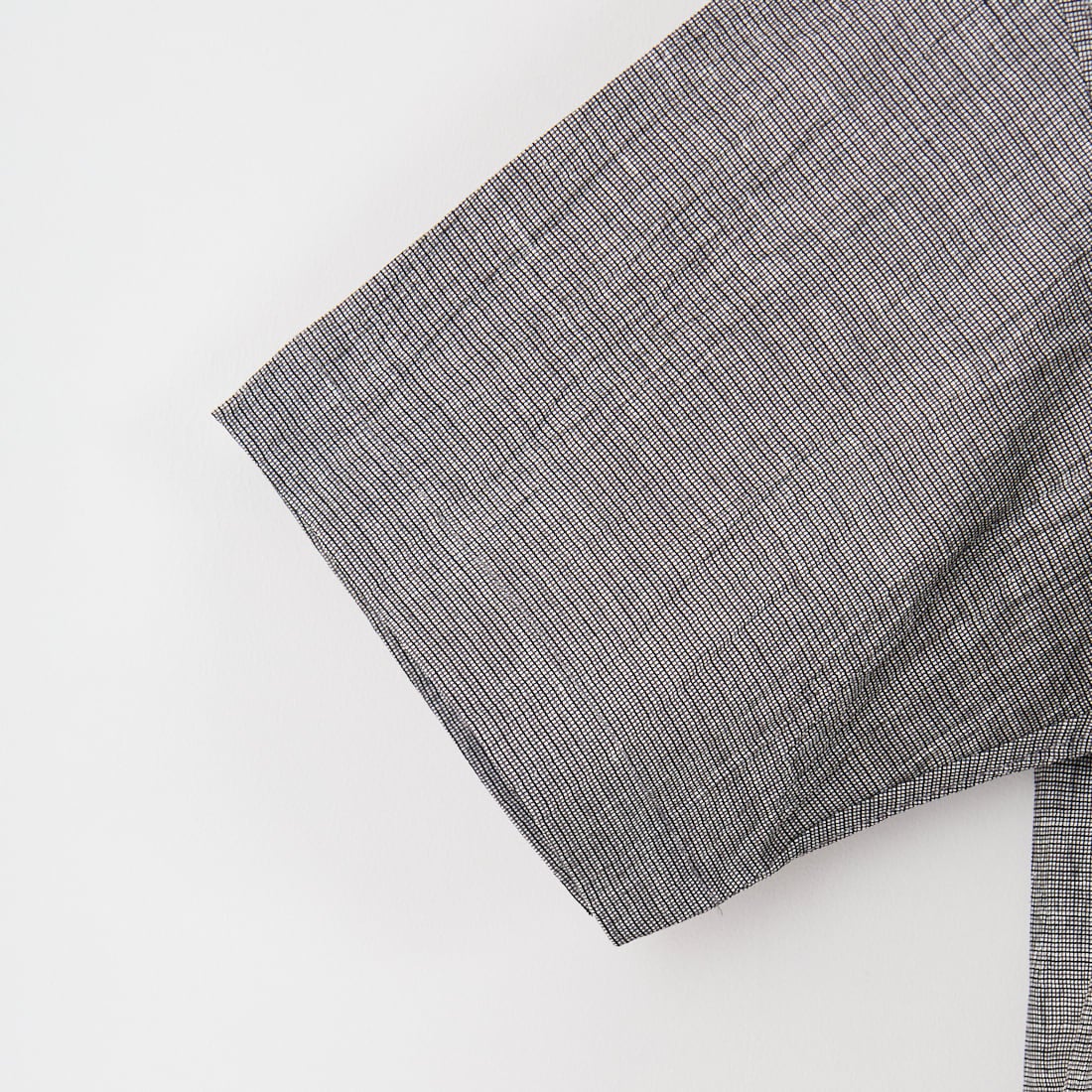 SLICK [スリック] リネンワッシャーチェックレギュラーカラーシャツ [5220109] 740 L.GRAY