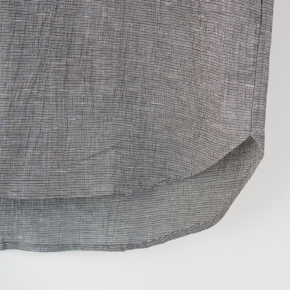 SLICK [スリック] リネンワッシャーチェックレギュラーカラーシャツ [5220109] 740 L.GRAY