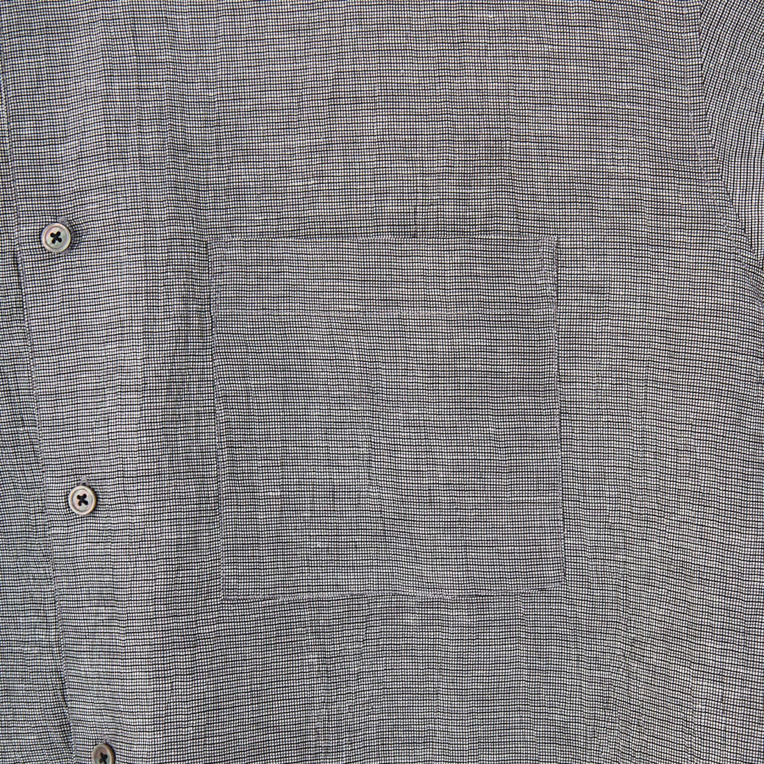 SLICK [スリック] リネンワッシャーチェックレギュラーカラーシャツ [5220109] 740 L.GRAY