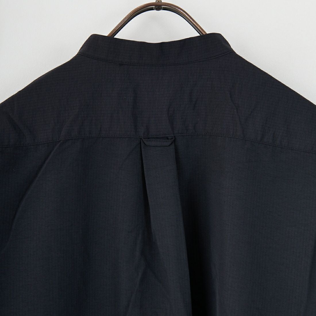 Jeans Factory Clothes [ジーンズファクトリークローズ] TECH ナイロンリップバンドカラーシャツ [EPC-53103] 4 BLACK