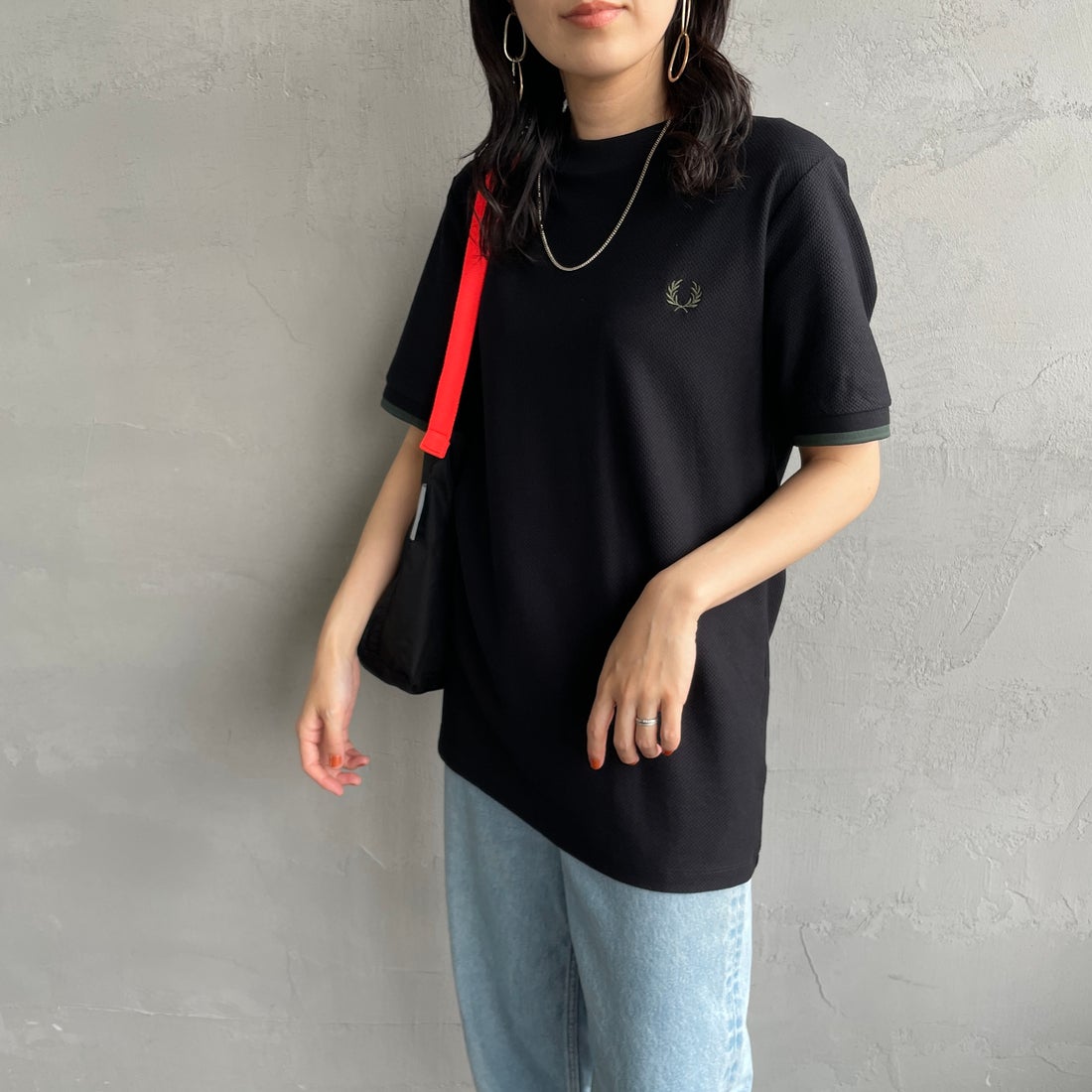 ⭐️ノンゴリFRED PERRY フレッドペリー 刺繍ロゴ FRED PERRY（フレッドペリー） tシャツ 別注 ORIGINAL SPORTSWEAR