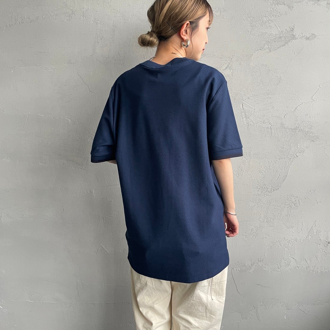 フレッドペリーTシャツ Piped Seams Mock Neck T-Shirt(10 608：NAVY): | FRED PERRY JAPAN