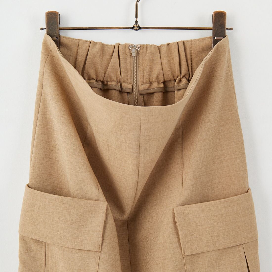 Jeans Factory Clothes [ジーンズファクトリークローズ] リネンライクポプリンタイトスカート [21254055] 033 ﾍﾞｰｼﾞｭ