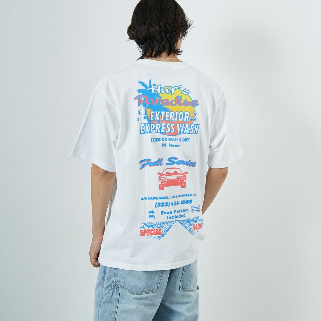 WHITE&&モデル身長：179cm 着用サイズ：L&&