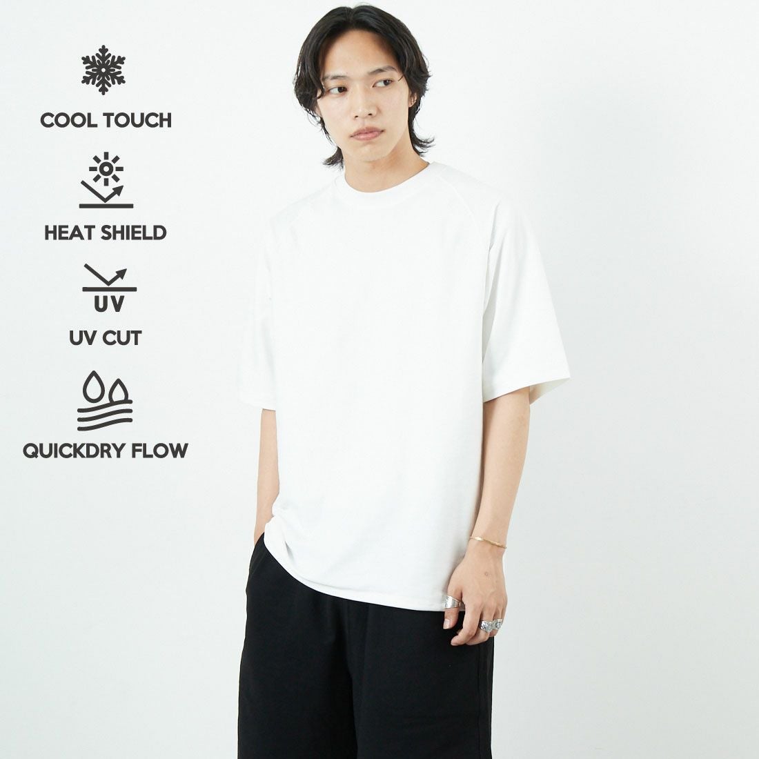 WHITE&&モデル身長：179cm 着用サイズ：L&&