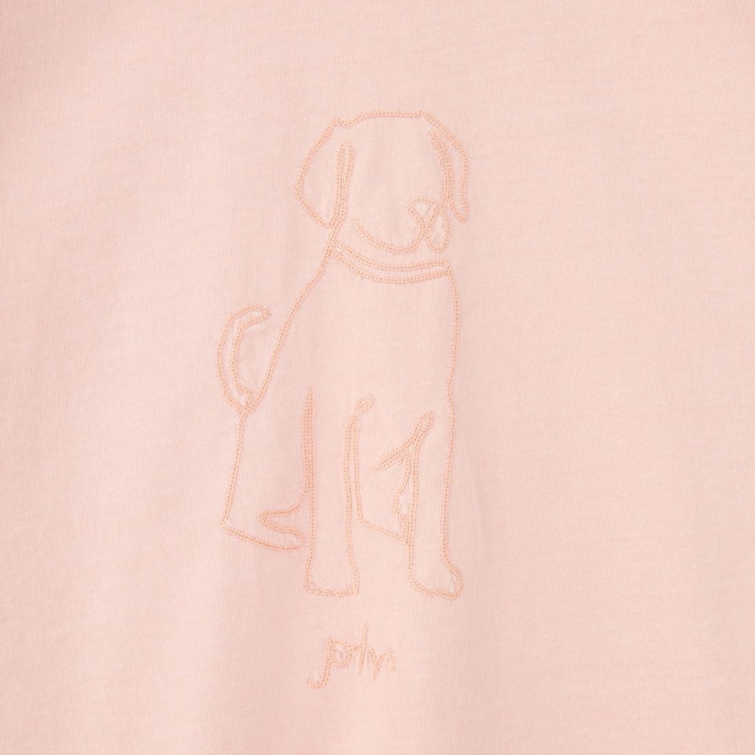 Jeans Factory Clothes [ジーンズファクトリークローズ] ピグメントドッグ刺繍Tシャツ [JFC-252-042] A G.PNK