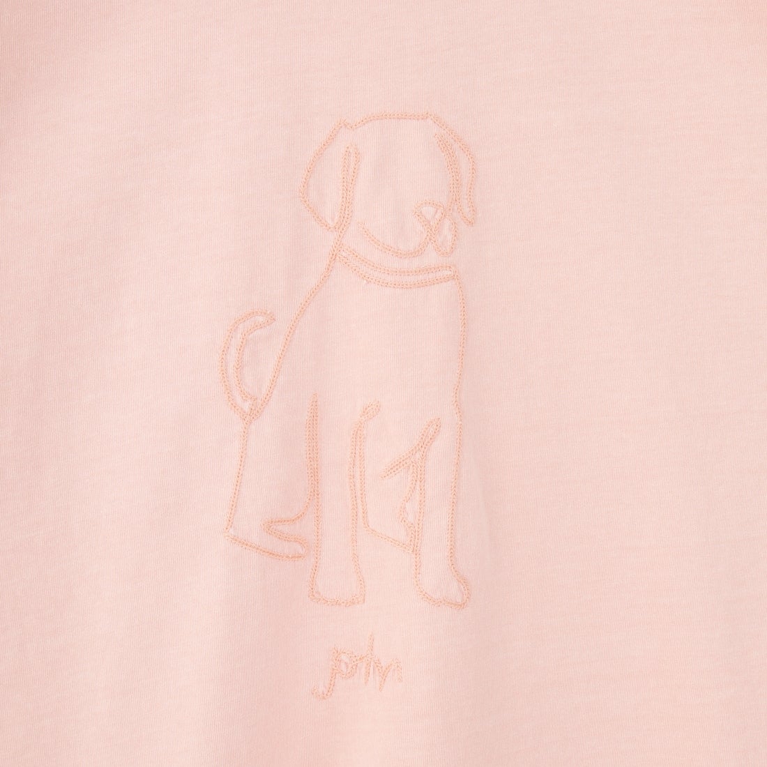 Jeans Factory Clothes [ジーンズファクトリークローズ] ピグメントドッグ刺繍Tシャツ [JFC-252-042] A G.PNK