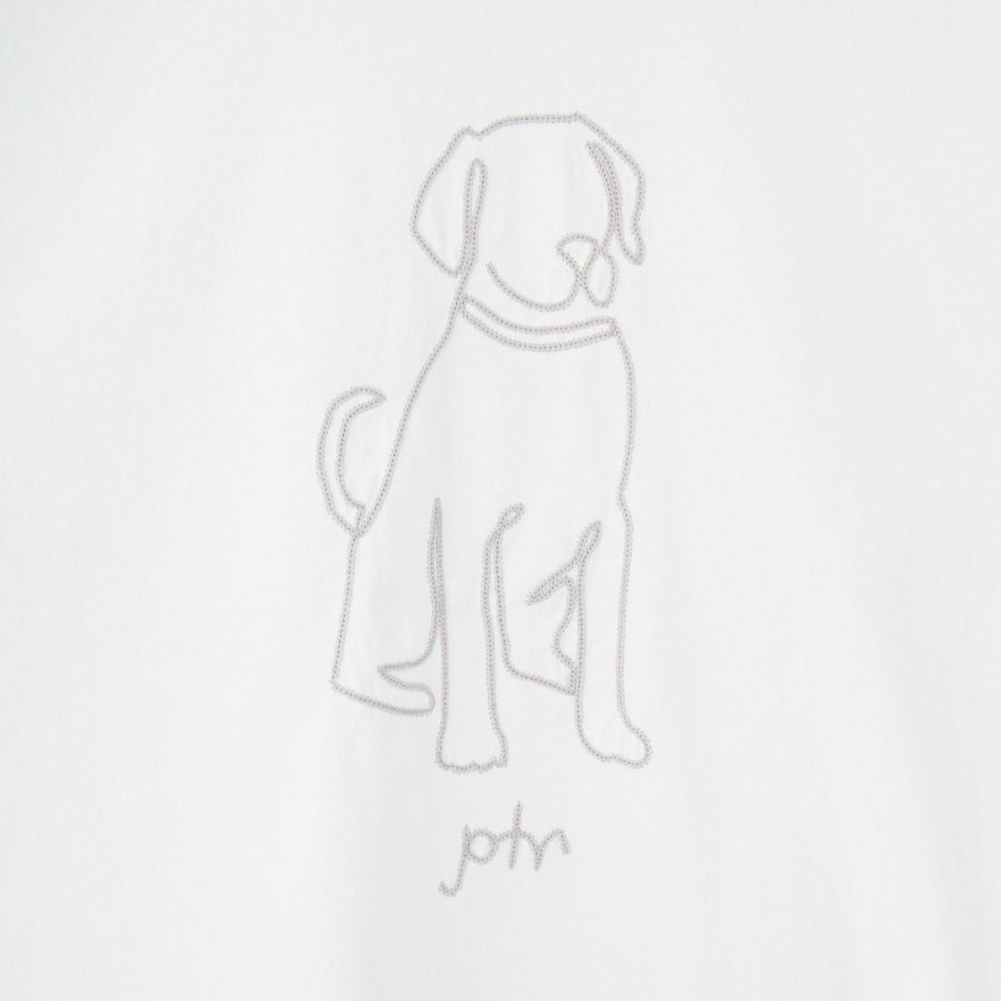 Jeans Factory Clothes [ジーンズファクトリークローズ] ピグメントドッグ刺繍Tシャツ [JFC-252-042] A WHT