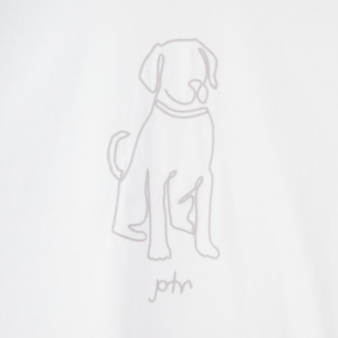 Jeans Factory Clothes [ジーンズファクトリークローズ] ピグメントドッグ刺繍Tシャツ [JFC-252-042] A WHT