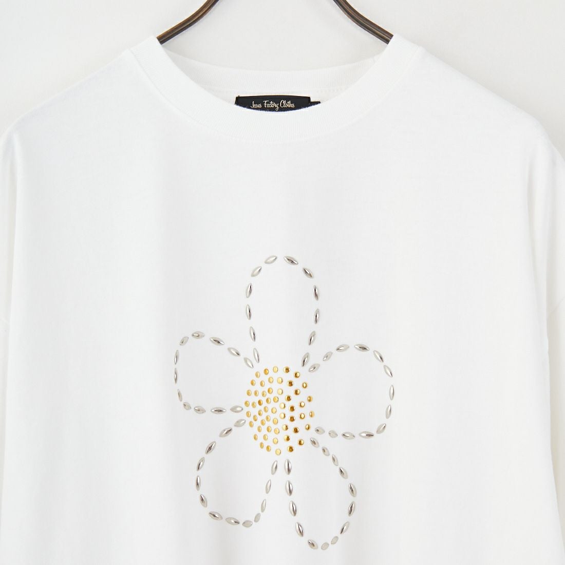 Jeans Factory Clothes [ジーンズファクトリークローズ] ピグメントスタッズTシャツ [JFC-252-043] A WHT
