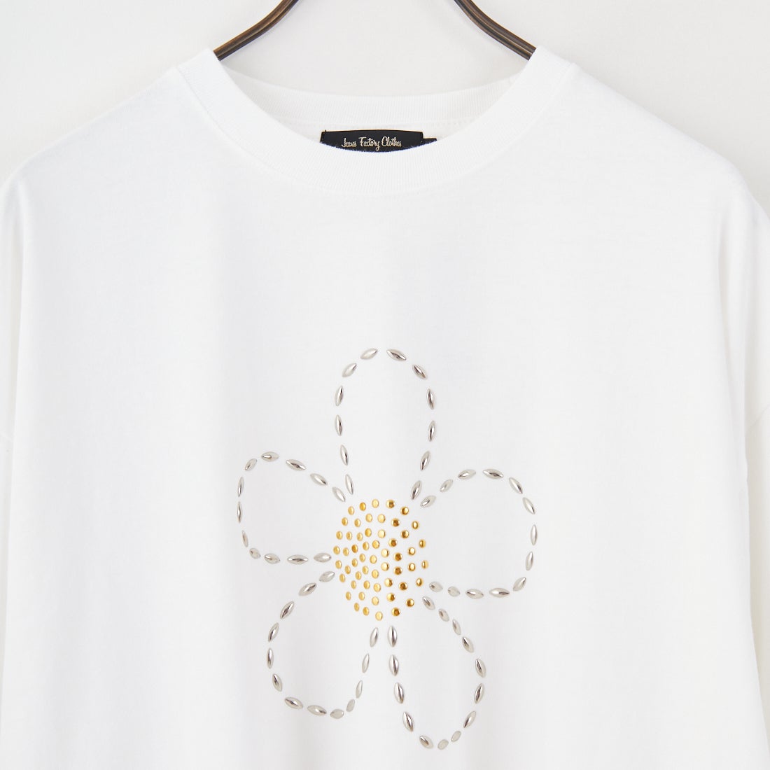 Jeans Factory Clothes [ジーンズファクトリークローズ] ピグメントスタッズTシャツ [JFC-252-043] A WHT