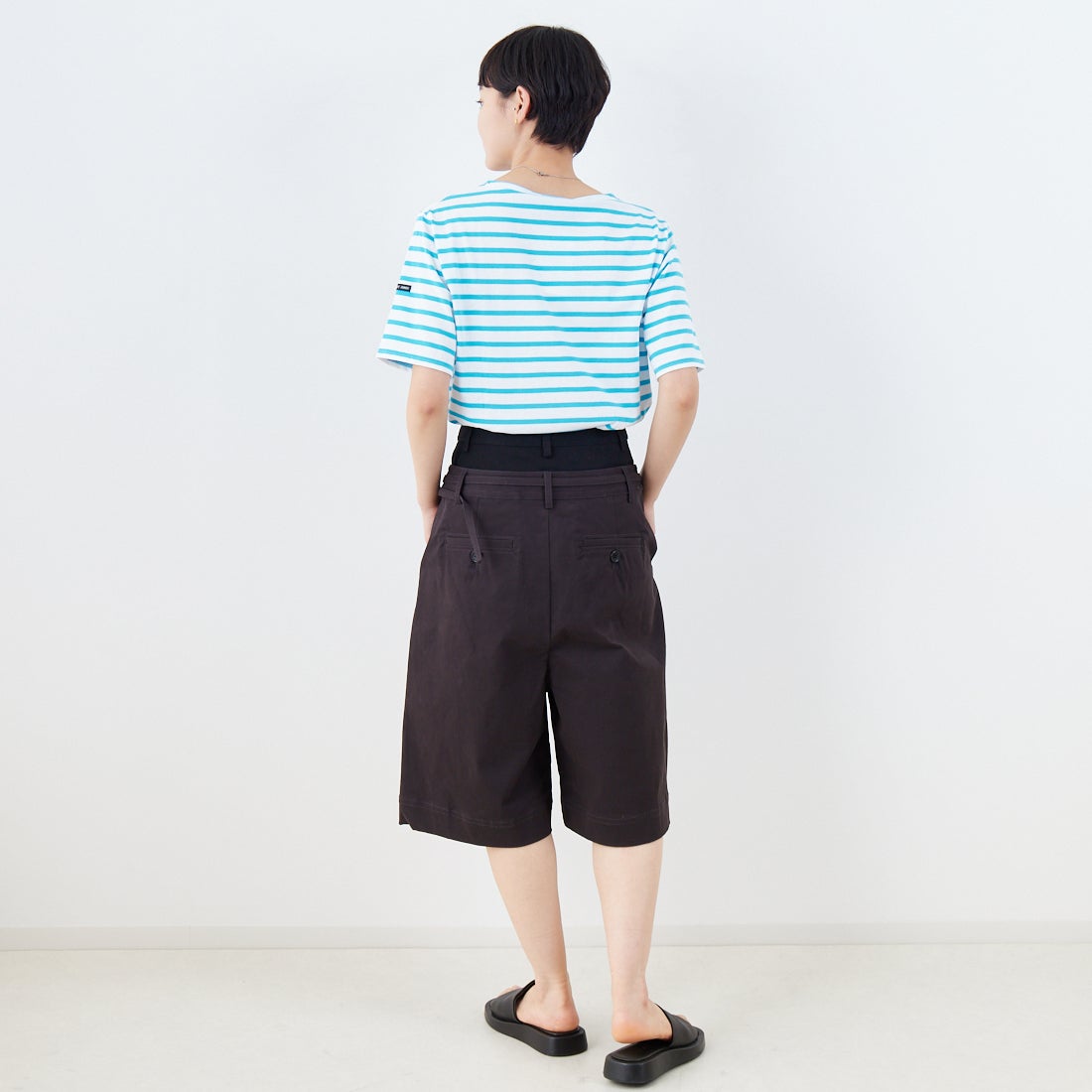 MAISON SPECIAL [メゾンスペシャル] 2WAYダブルウエストカーブハーフ