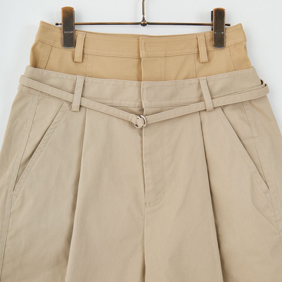 MAISON SPECIAL [メゾンスペシャル] 2WAYダブルウエストカーブハーフパンツ [21251465315] BGE