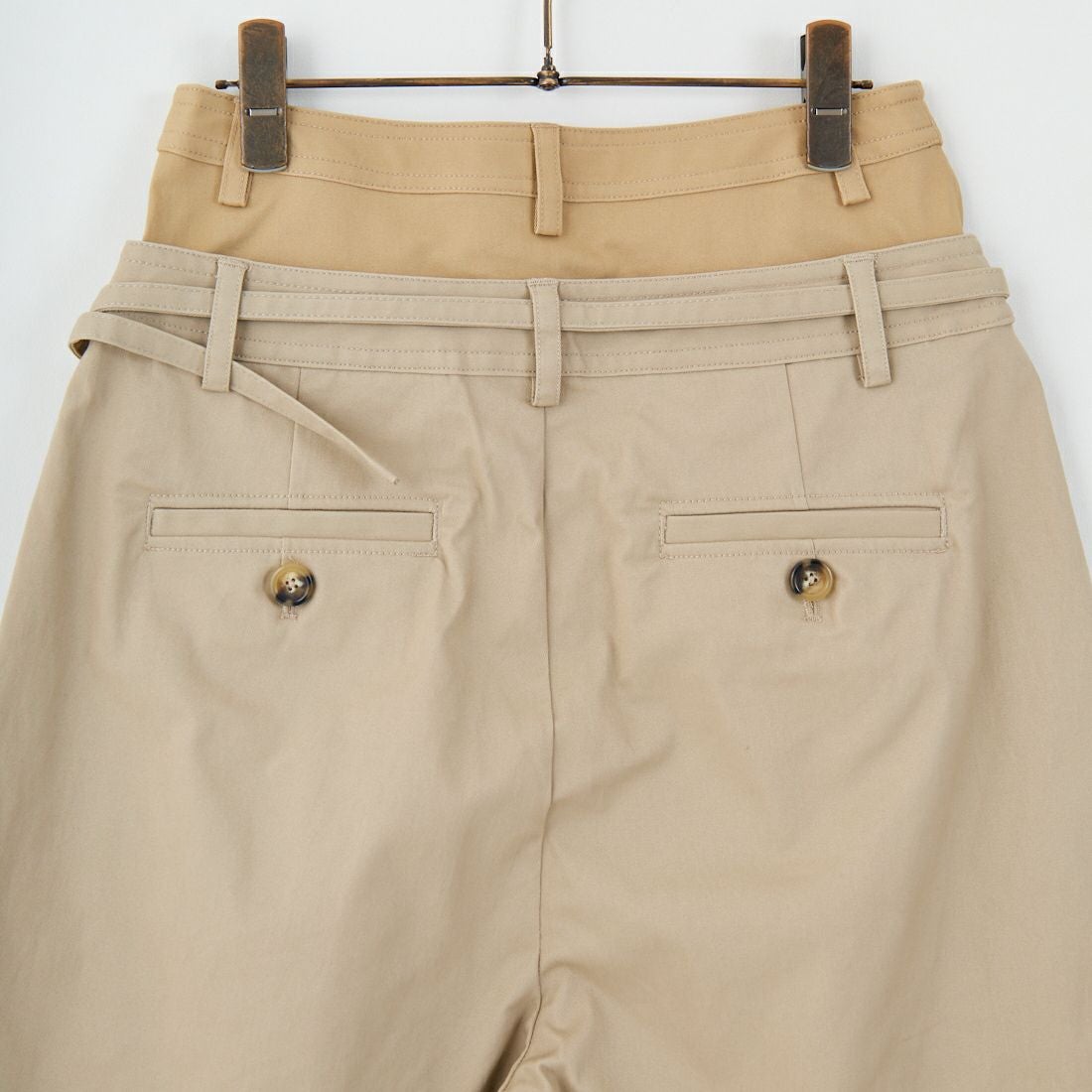 MAISON SPECIAL [メゾンスペシャル] 2WAYダブルウエストカーブハーフパンツ [21251465315] BGE