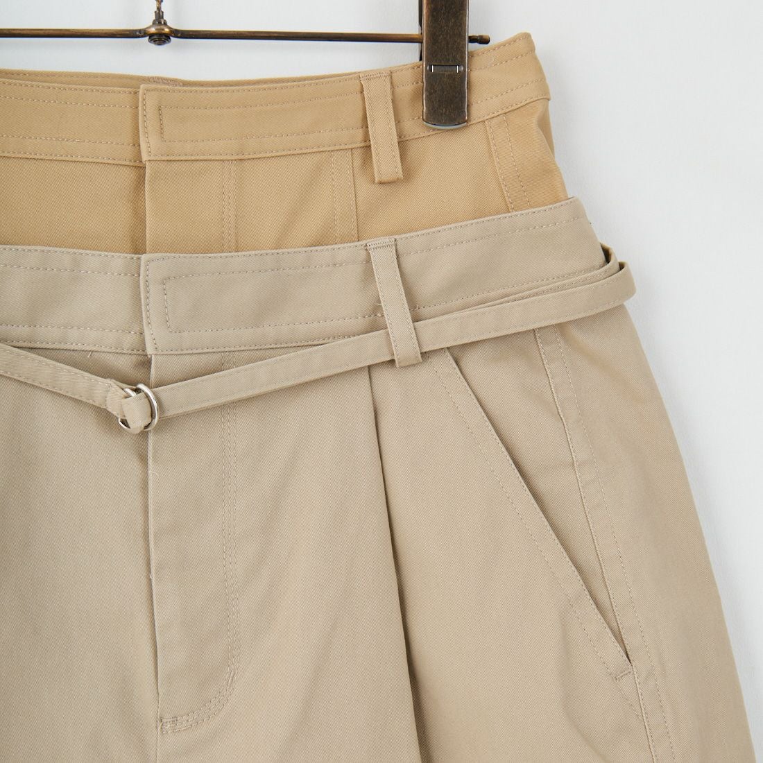 MAISON SPECIAL [メゾンスペシャル] 2WAYダブルウエストカーブハーフパンツ [21251465315] BGE