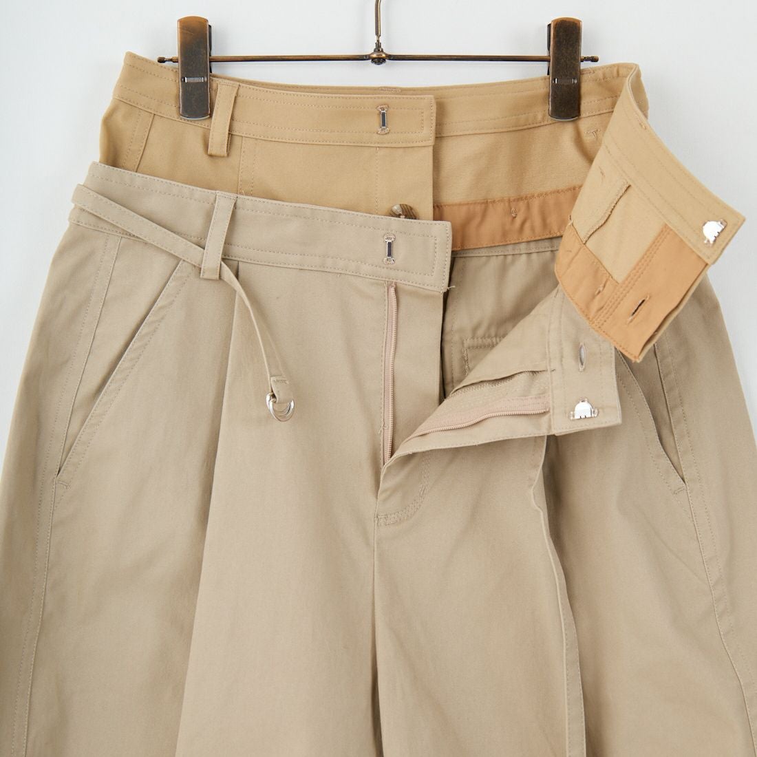 MAISON SPECIAL [メゾンスペシャル] 2WAYダブルウエストカーブハーフパンツ [21251465315] BGE