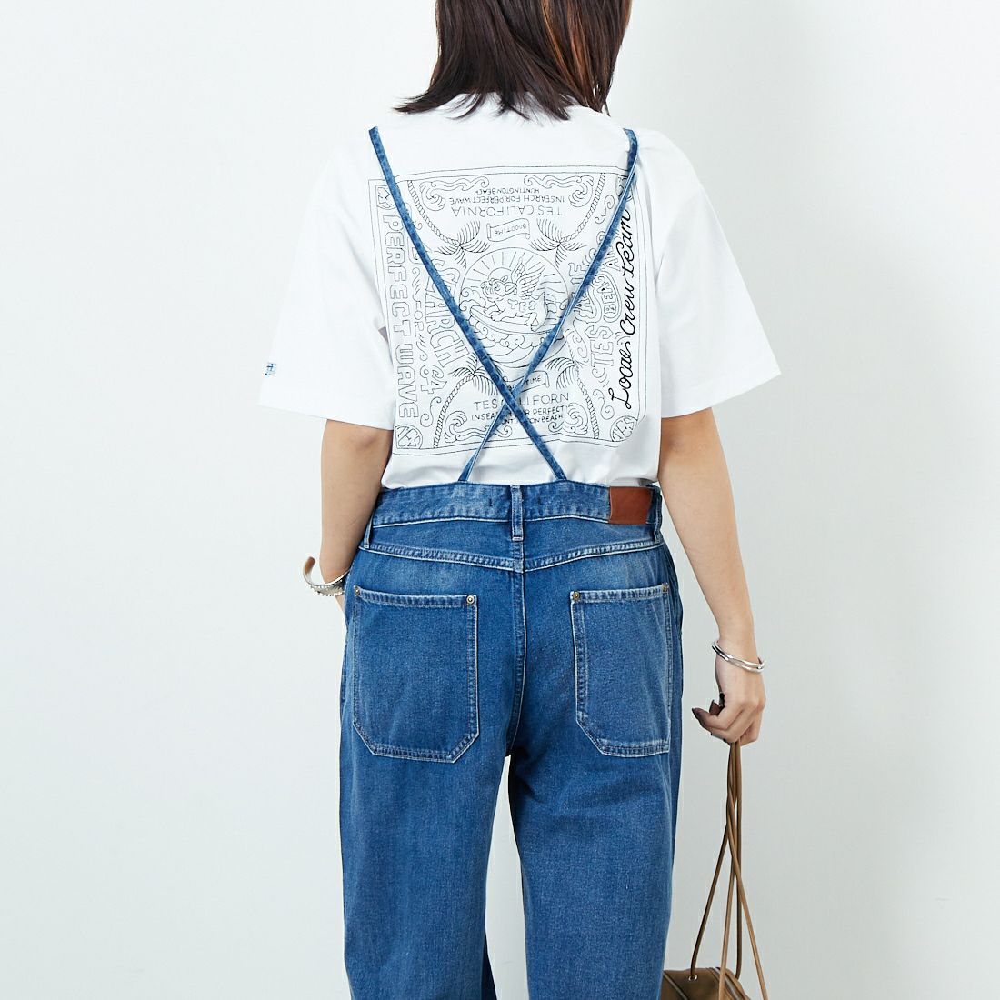 ANTGAUGE [アントゲージ] ワイドフレアデニムオーバーオール [C2336] 36 ﾕｰｽﾞﾄﾞ &&モデル身長：167cm 着用サイズ：M&&