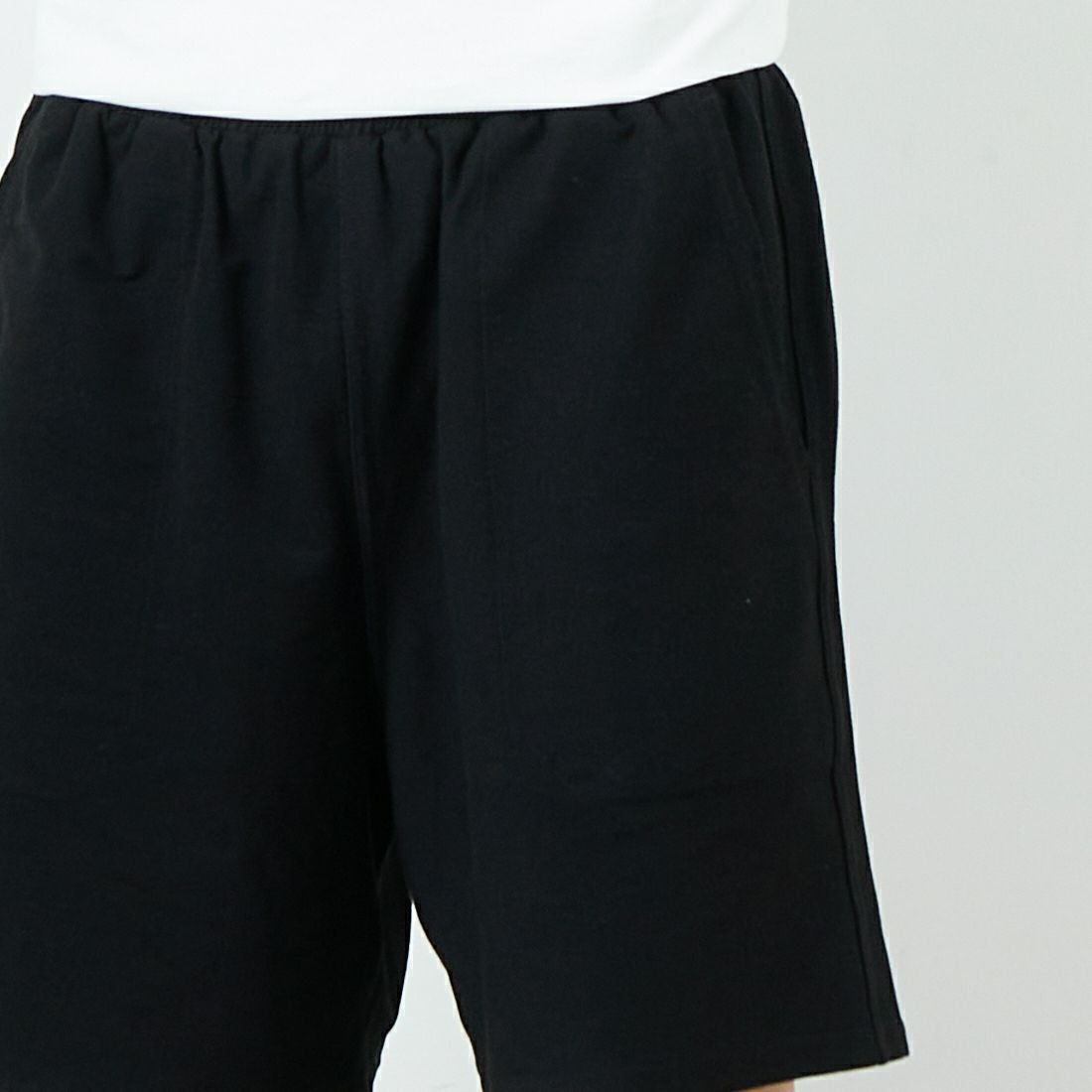 Jeans Factory Clothes [ジーンズファクトリークローズ] TECH WEAR クールリカバーショーツ [JFC-252-023] BLACK &&モデル身長：179cm 着用サイズ：L&&