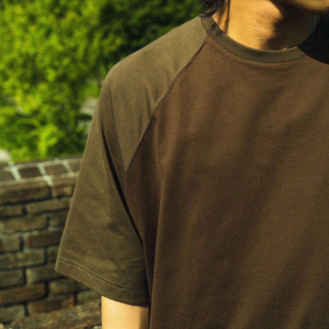 Name. [ネーム] 別注 ラグランビッグTシャツ [NMCU-JF-02] BROWN/KHAK