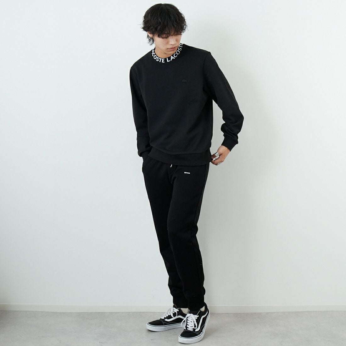TATRAS [タトラス] FOLMIDO スウェットパンツ [MJXA0048103588] BLACK &&モデル身長：179cm 着用サイズ：3&&