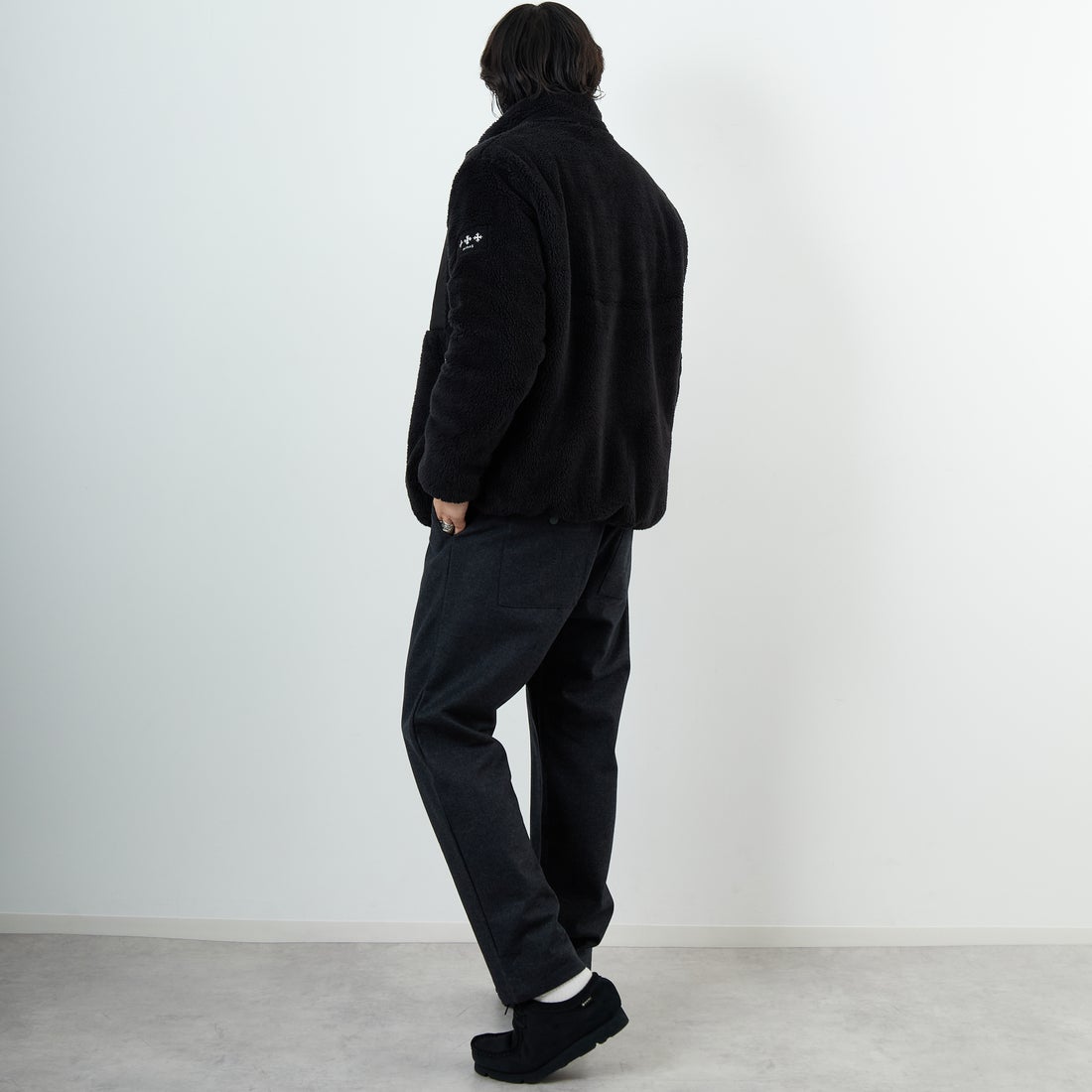 TATRAS [タトラス] MONREALE スタンドカラーブルゾン [MJXA0213033588] BLACK &&モデル身長：179cm 着用サイズ：2&&