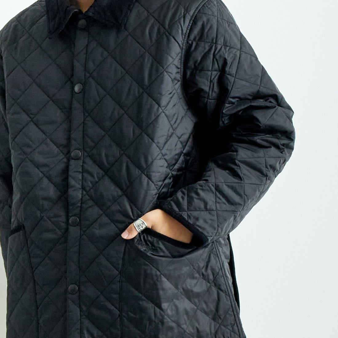Barbour [バブアー] リデスデイル キルティングブルゾン [MQU1794] BK91 &&モデル身長：179cm 着用サイズ：40&&