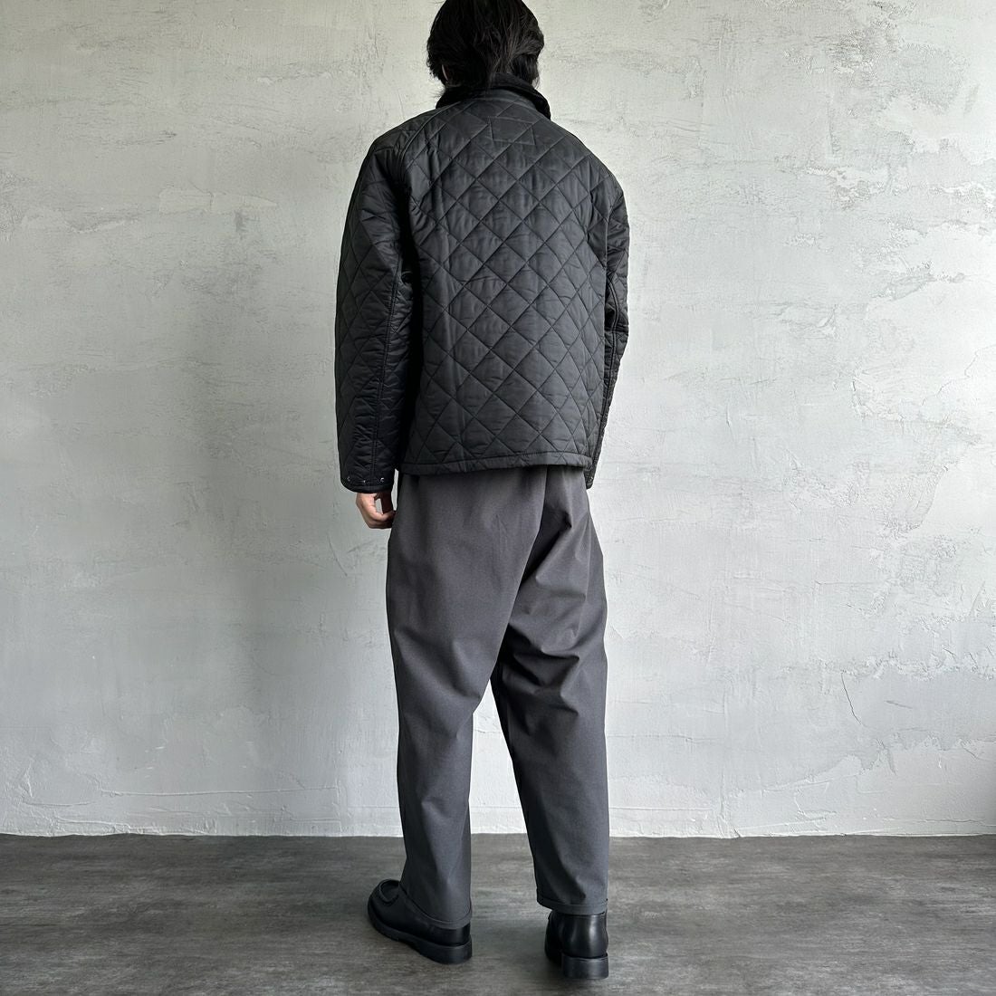 Barbour [バブアー] トランスポートキルティングジャケット [MQU1796] BK91 &&モデル身長：179cm 着用サイズ：40&&