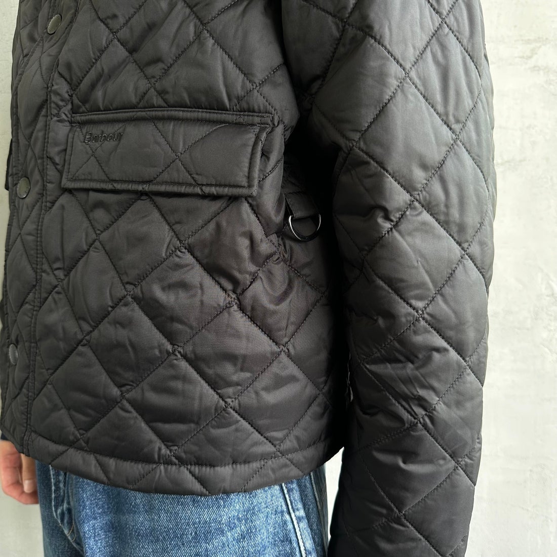 Barbour [バブアー] スペイキルティングジャケット [MQU1802] BK91 &&モデル身長：168cm 着用サイズ：38&