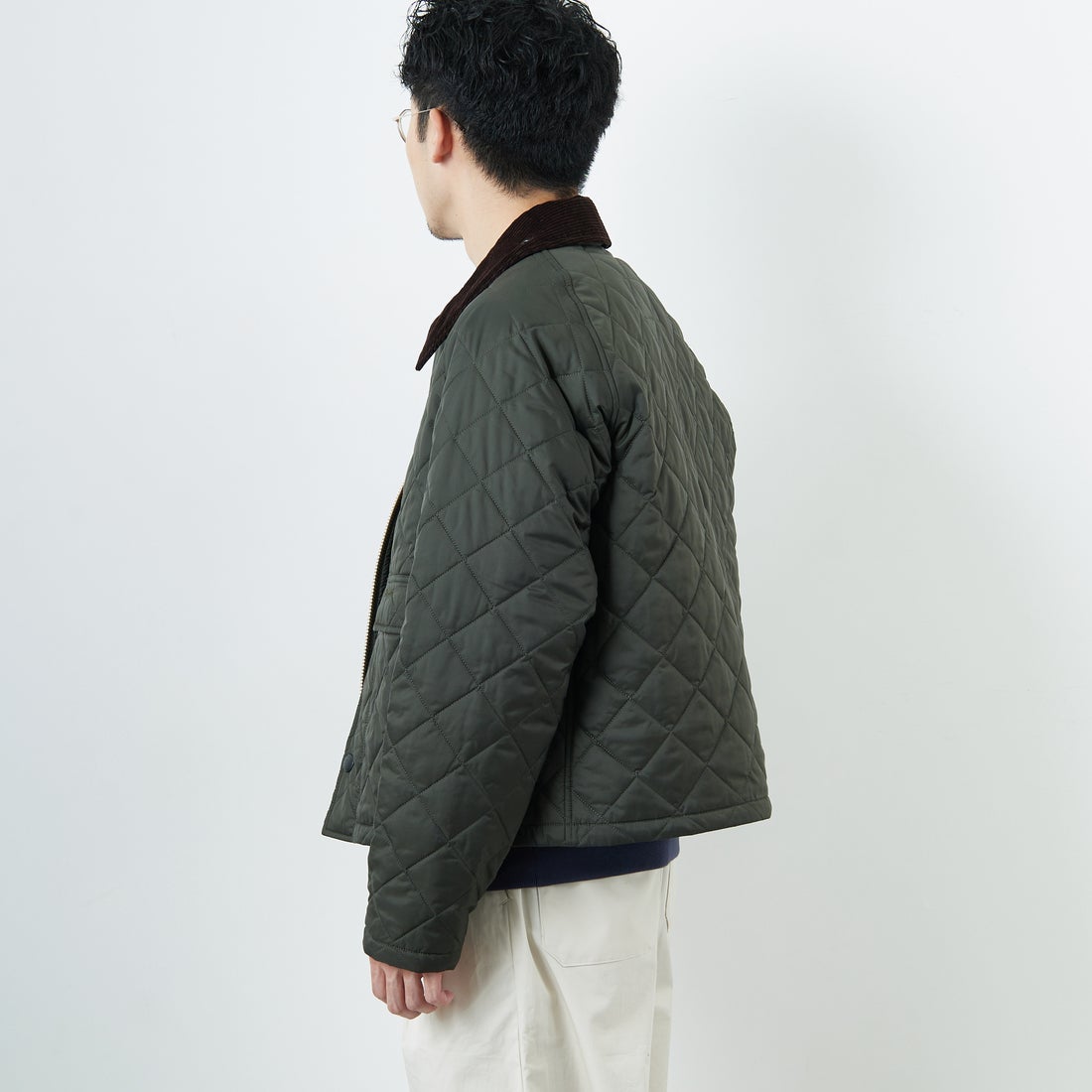 Barbour [バブアー] スペイキルティングジャケット [MQU1802] OL71 &&モデル身長：168cm 着用サイズ：38&