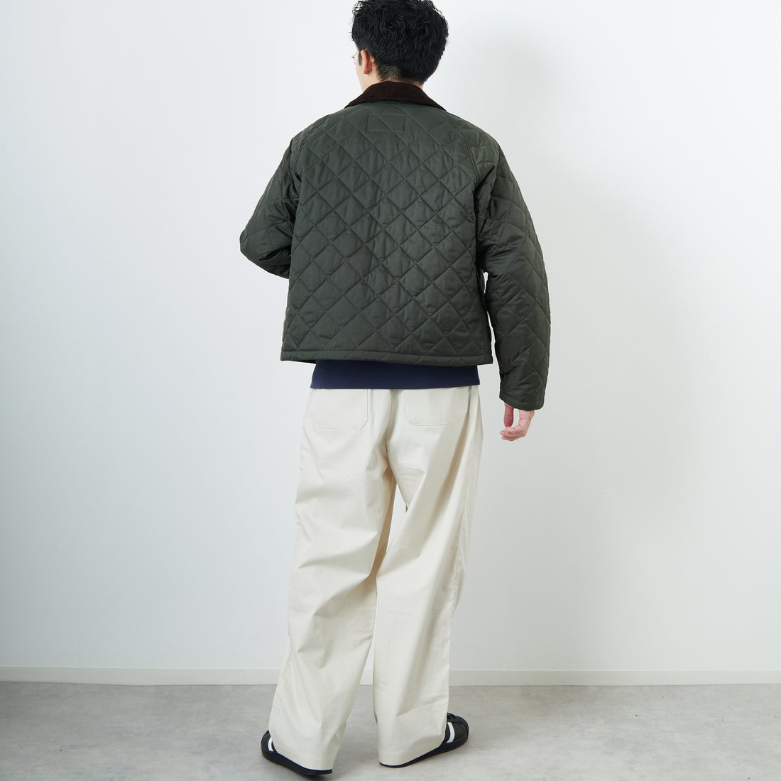 Barbour [バブアー] スペイキルティングジャケット [MQU1802] OL71 &&モデル身長：168cm 着用サイズ：38&