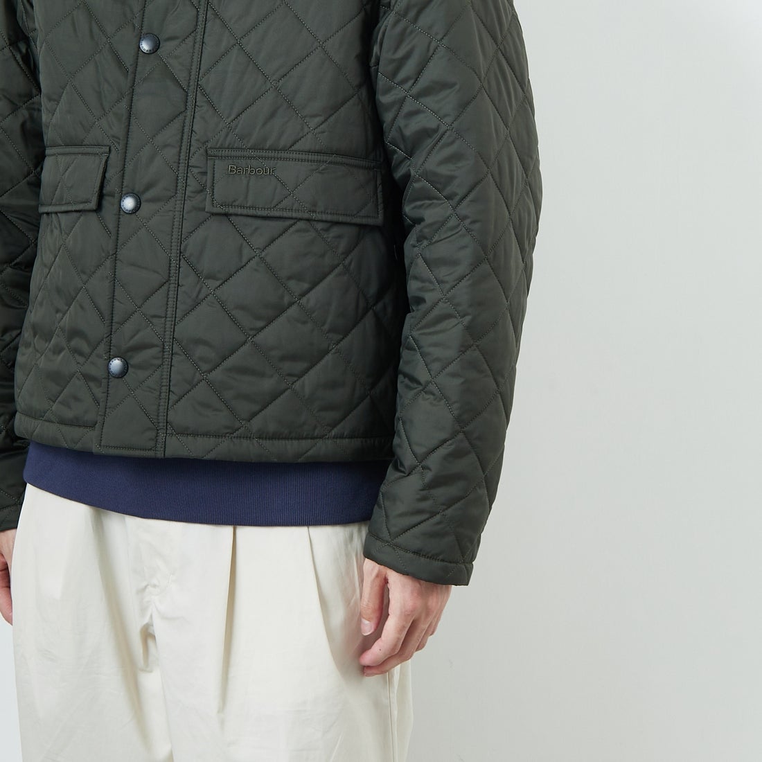 Barbour [バブアー] スペイキルティングジャケット [MQU1802] OL71 &&モデル身長：168cm 着用サイズ：38&