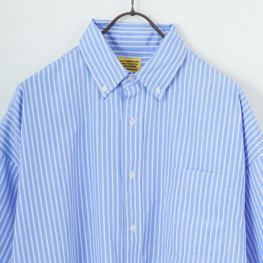 Jeans Factory Clothes [ジーンズファクトリークローズ] ショートスリーブ ビッグボタンダウンシャツ [JFC-252-056] D.BLU ST