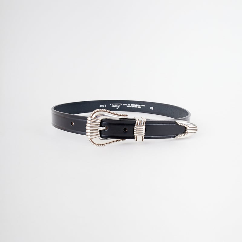 TORY LEATHER [トリーレザー] 3ピースシルバーバックルベルト 