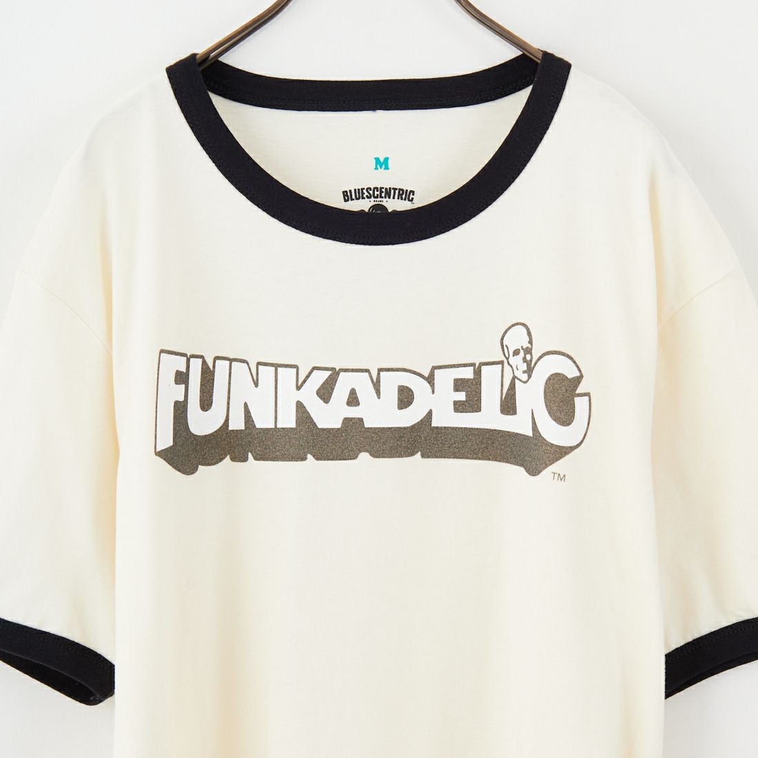 BLUESCENTRIC [ブルースセントリック] ファンカデリック ホワイトスカルロゴTシャツ [BLC1400007] CREAM