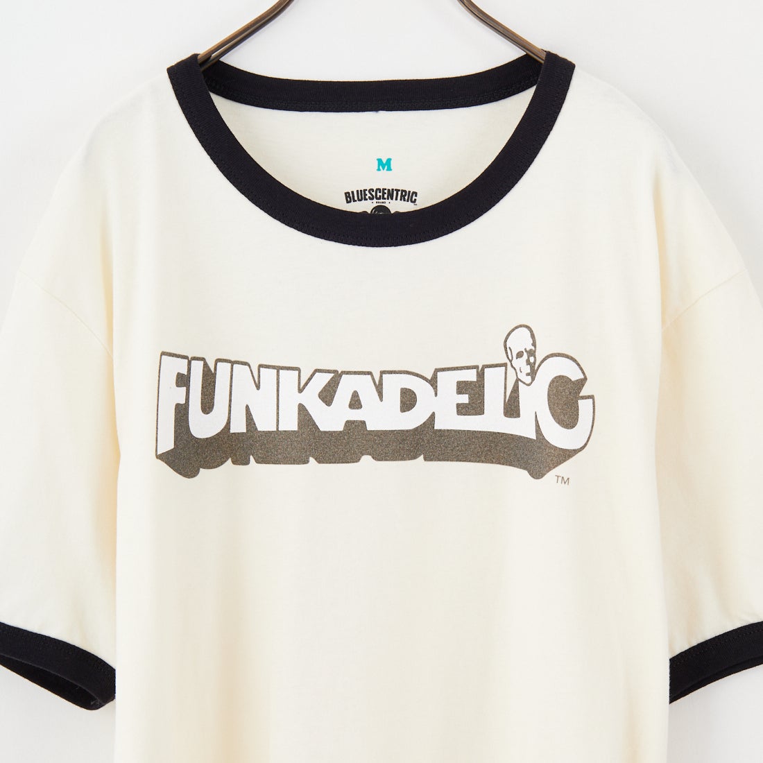 BLUESCENTRIC [ブルースセントリック] ファンカデリック ホワイトスカルロゴTシャツ [BLC1400007] CREAM