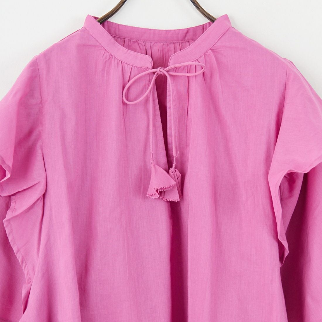 Jf Ready Made [ジェイエフレディメイド] タッセル付きフリルブラウス [24913-BJ] PINK