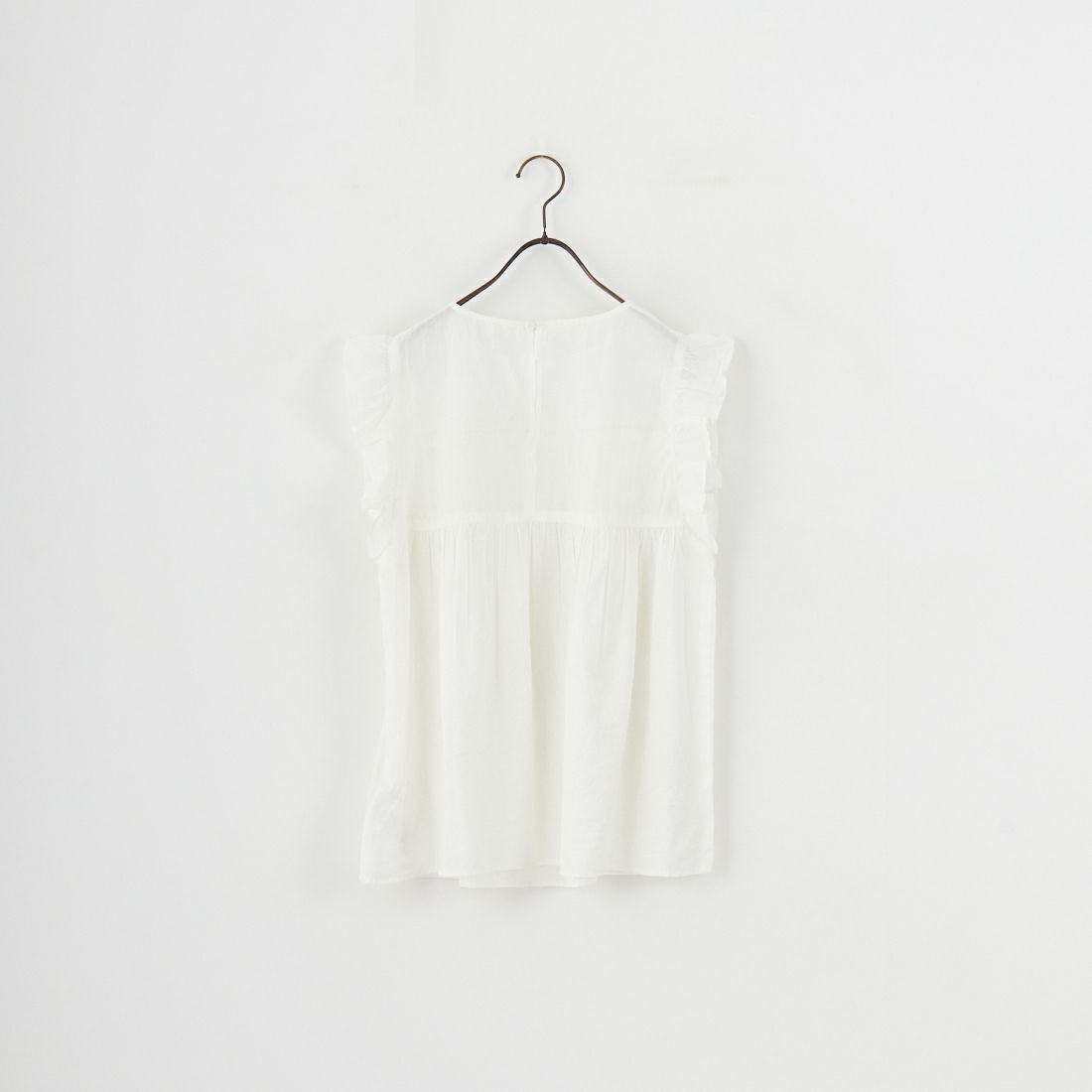 Jf Ready Made [ジェイエフレディメイド] コットンボイル 袖フリルブラウス [8859320-01] 02 ｵﾌ