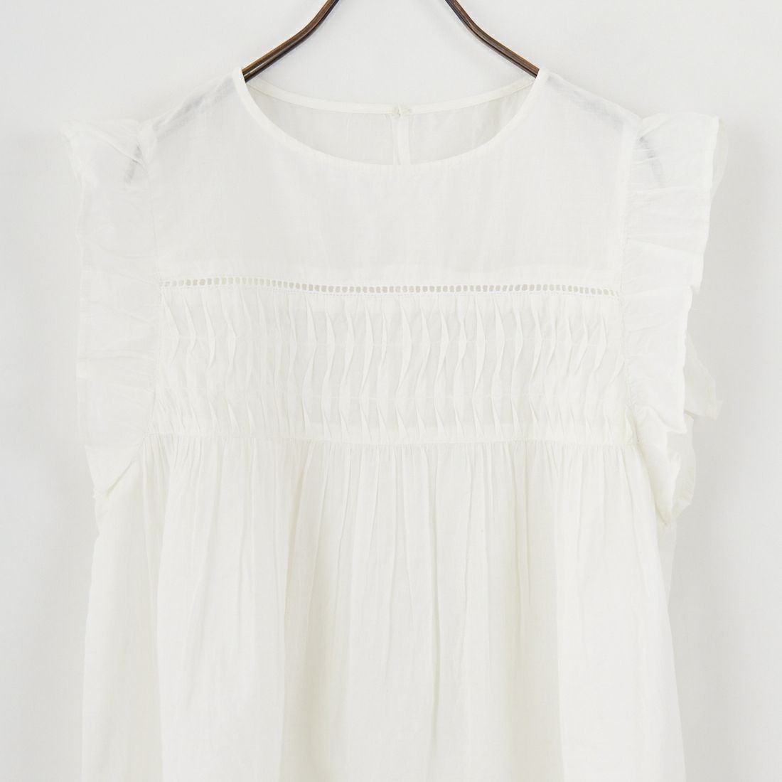 Jf Ready Made [ジェイエフレディメイド] コットンボイル 袖フリルブラウス [8859320-01] 02 ｵﾌ