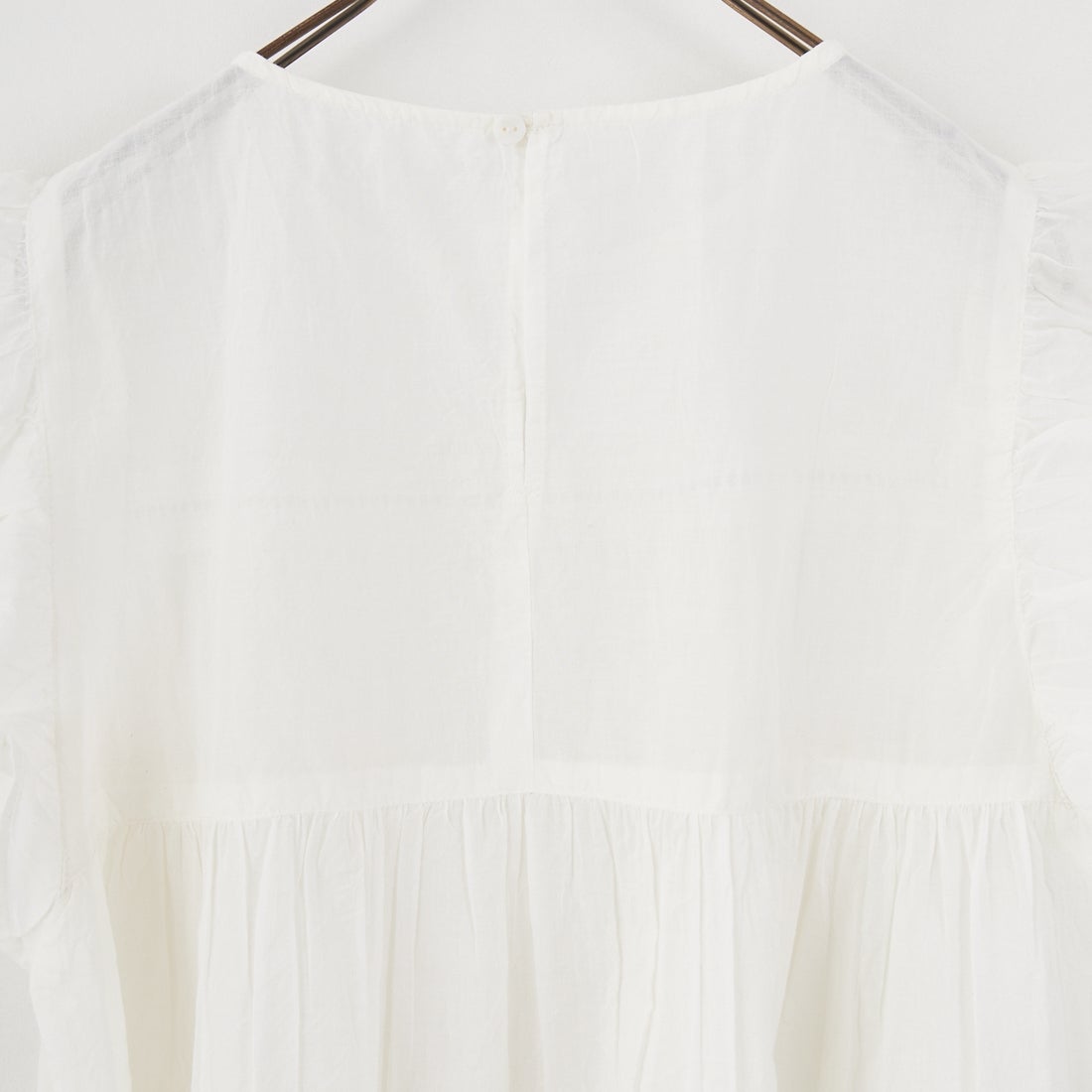 Jf Ready Made [ジェイエフレディメイド] コットンボイル 袖フリルブラウス [8859320-01] 02 ｵﾌ