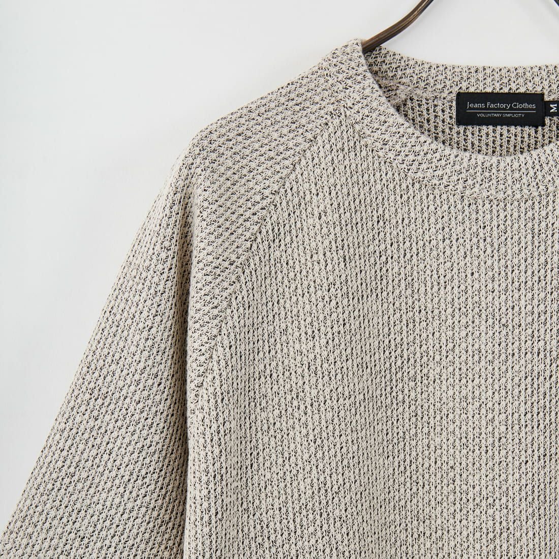 Jeans Factory Clothes [ジーンズファクトリークローズ] ローゲージ鹿の子クルーネックTシャツ [25222019] 914 BEG