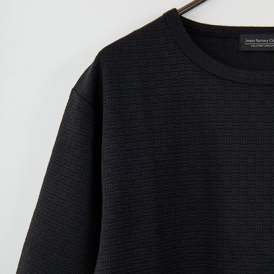 Jeans Factory Clothes [ジーンズファクトリークローズ] リンクスジャガードTシャツ [EPC-53214] 5 BLACK
