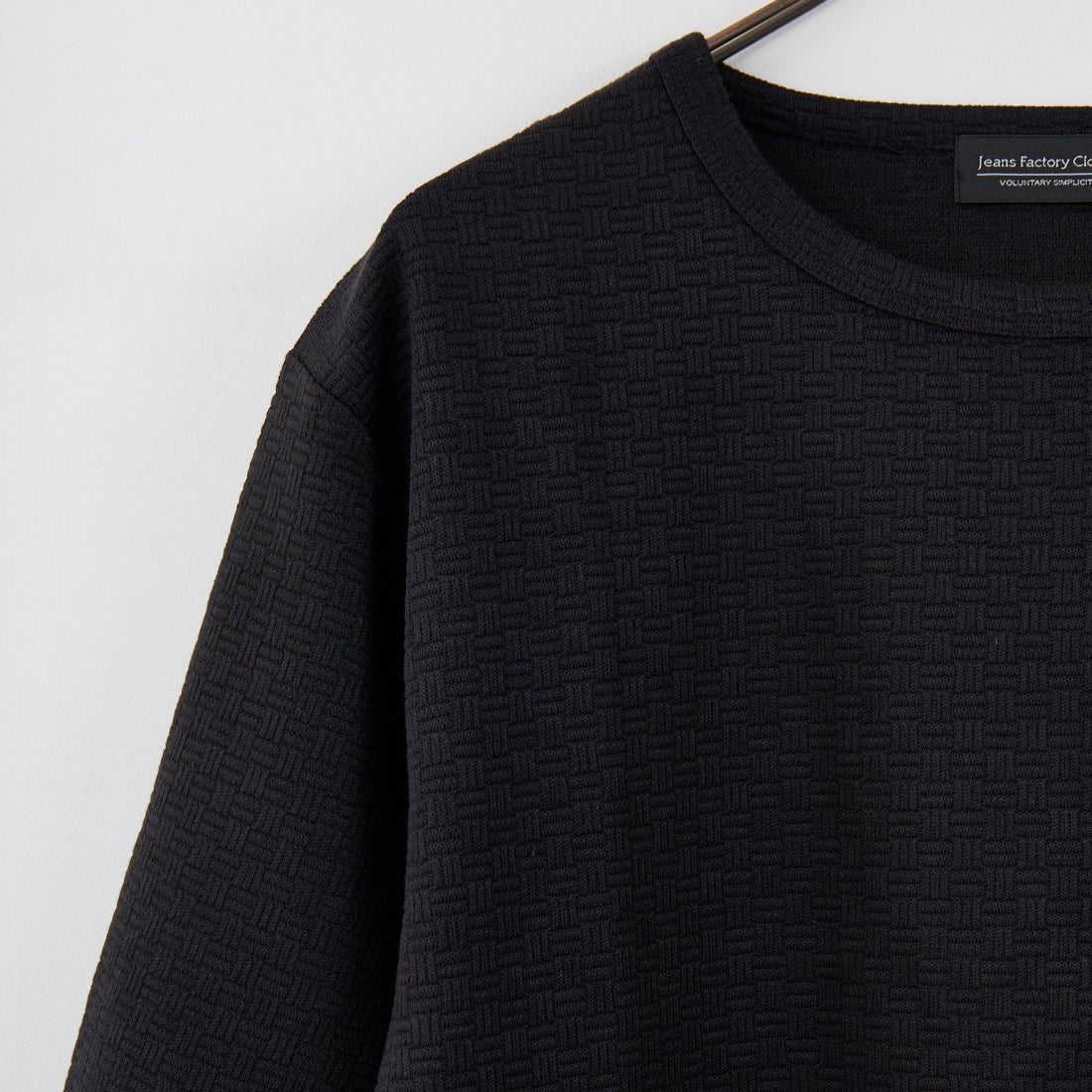 Jeans Factory Clothes [ジーンズファクトリークローズ] リンクスジャガードTシャツ [EPC-53214] 5 BLACK