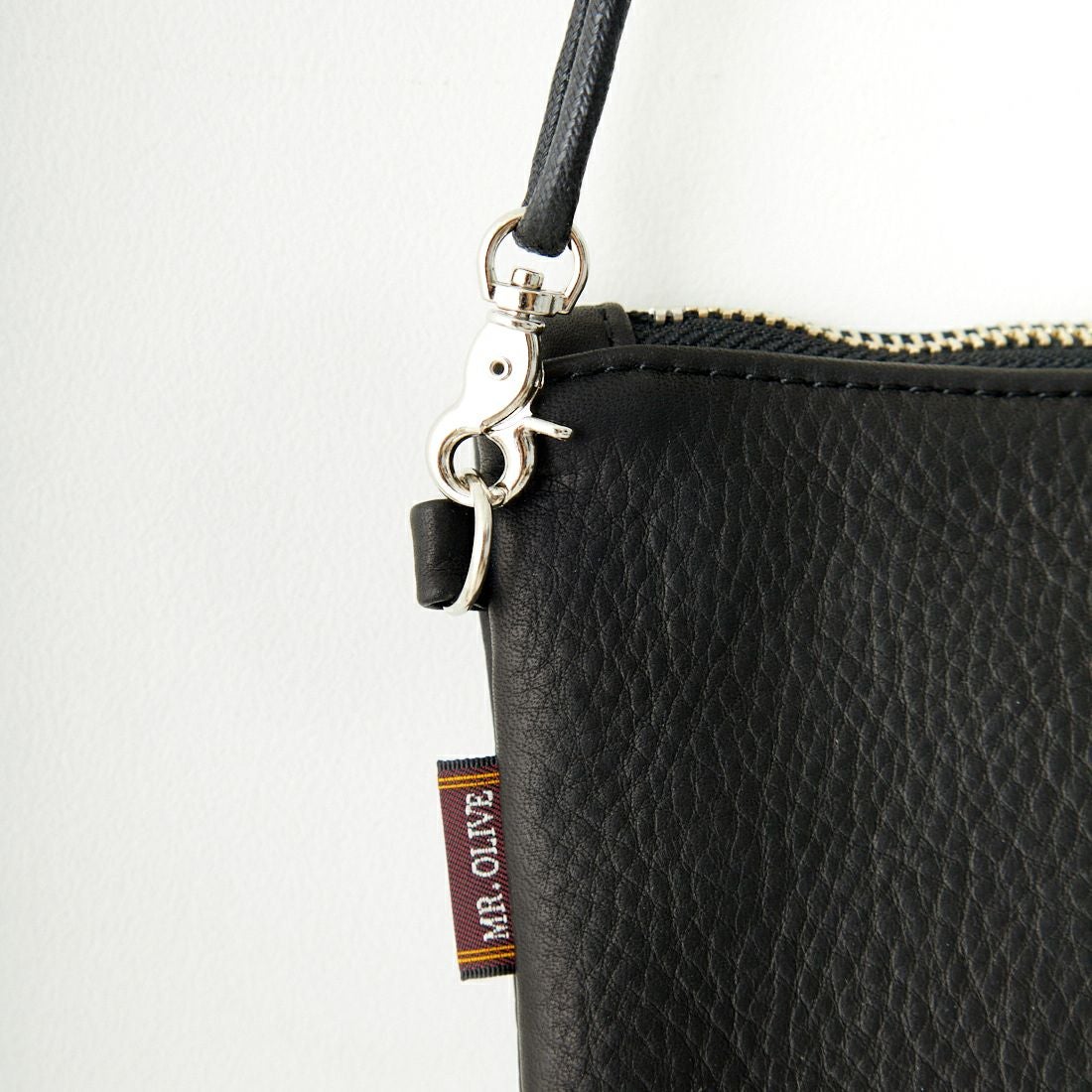 MR.OLIVE E.O.I [ミスターオリーブ] ウォータープルーフ ウォッシャブルレザーサコッシュ [ME680] BLACK