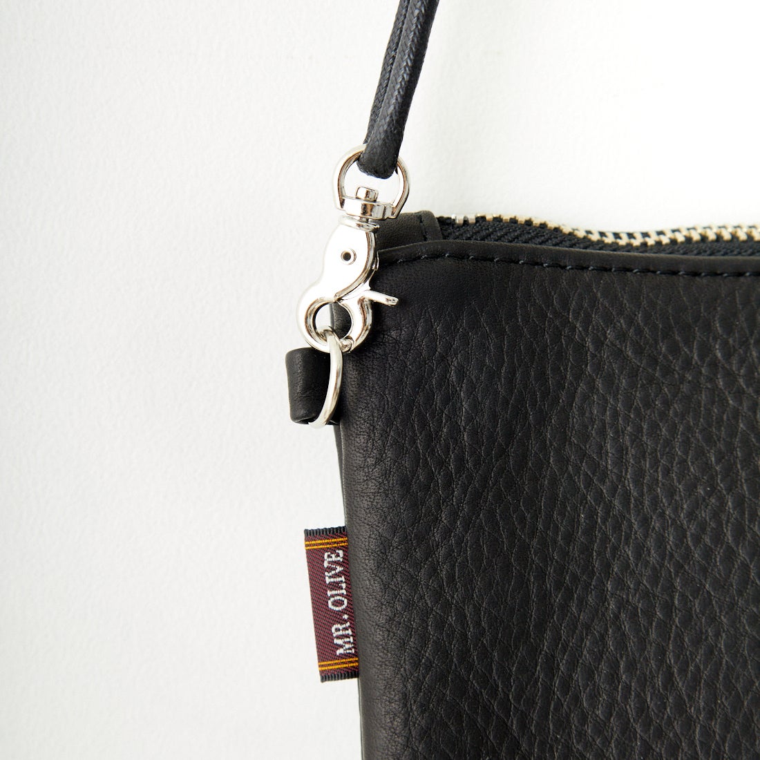 MR.OLIVE E.O.I [ミスターオリーブ] ウォータープルーフ ウォッシャブルレザーサコッシュ [ME680] BLACK