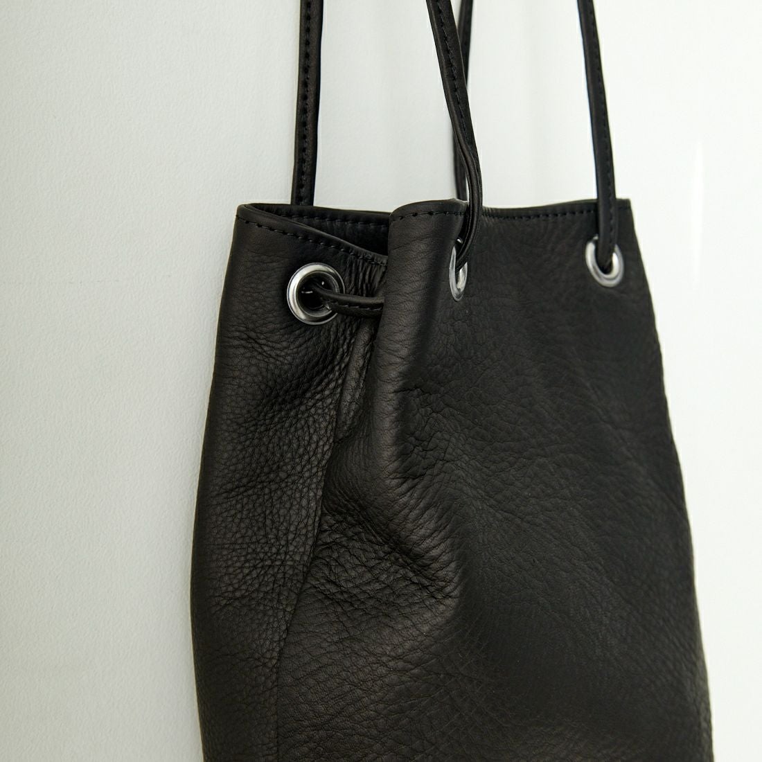 MR.OLIVE E.O.I [ミスターオリーブ] ウォータープルーフ ウォッシャブルレザーシリンダーバッグ [ME653] BLACK