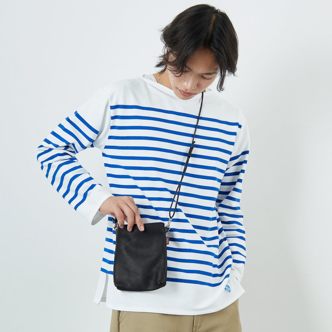 MR.OLIVE E.O.I [ミスターオリーブ] ウォータープルーフウォッシャブルレザー ティニーサコッシュ [ME679] BLACK